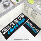 Tapete De Cozinha Personalizado Conjunto Sinta-se Em Casa E L