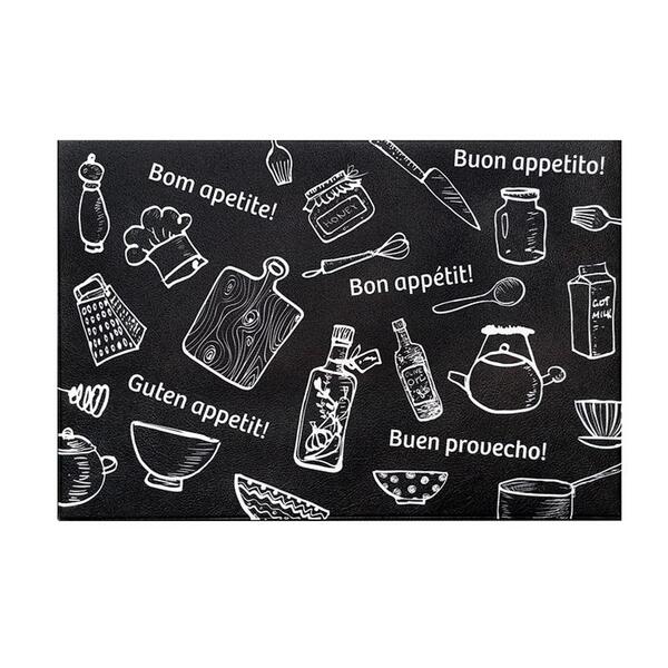 Tapete De Cozinha Uzoo Pvc Estampado Bom Apetite 40x60cm 3007