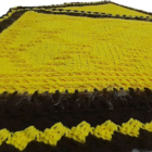 Tapete De Crochê Amarelo Artesanal