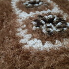 Tapete De Crochê Branco E Marrom Artesanal