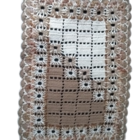 Tapete De Crochê Branco E Marrom Artesanal