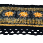 Tapete De Crochê Luxo Amarelo E Preto Artesanal