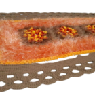 Tapete De Crochê Luxo Laranja Artesanal