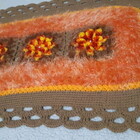 Tapete De Crochê Luxo Laranja Artesanal