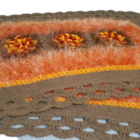 Tapete De Crochê Luxo Laranja Artesanal