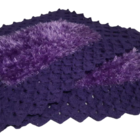 Tapete De Crochê Luxo Roxo Artesanal