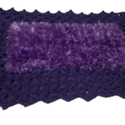 Tapete De Crochê Luxo Roxo Artesanal