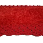 Tapete De Crochê Luxo Vermelho Artesanal