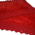 Tapete De Crochê Luxo Vermelho Artesanal