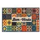 Tapete De Entrada 100% Poliéster Base Látex Antiderrapante 75