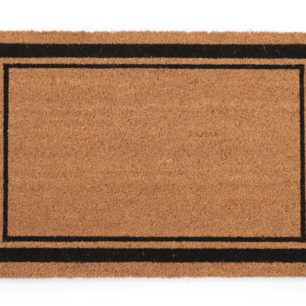 Tapete De Entrada Fibra De Coco 50cm X 75cm Moldura Kapazi