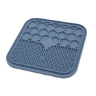 Tapete De Lamber Com Ventosa para Cachorro e Gato Silicone Azul Oikos Animal