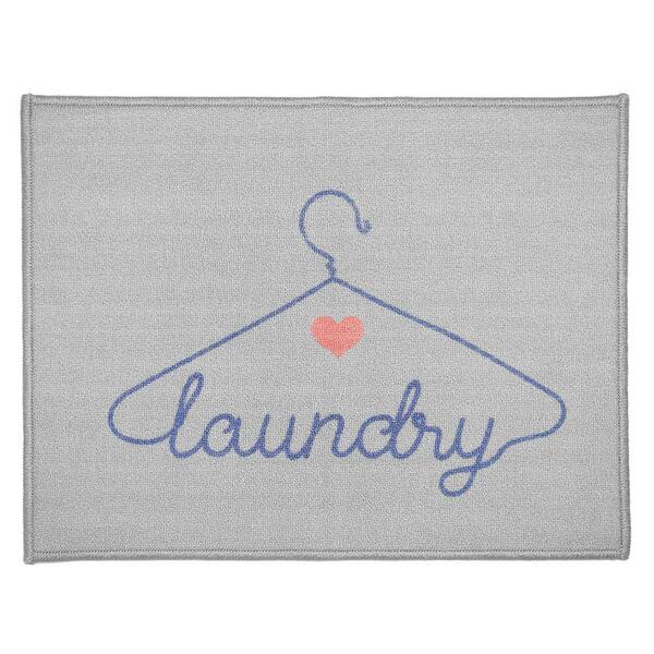 Tapete De Lavanderia Cleankasa Laundry Cabide Cinza 0,50x0,70
