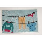 Tapete De Lavanderia Cleankasa Laundry Love 0,50x0,70m - Kapa