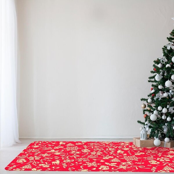 Tapete De Natal Para Sala Elementos Natalinos Único