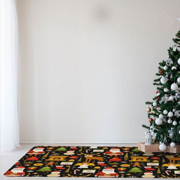 Tapete De Natal Para Sala Elementos Natalinos Único