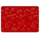 Tapete De Natal Para Sala Elementos Natalinos Vermelho Único
