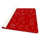 Tapete De Natal Para Sala Elementos Natalinos Vermelho Único