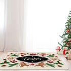 Tapete De Natal Para Sala Merry Christmas Bege Único