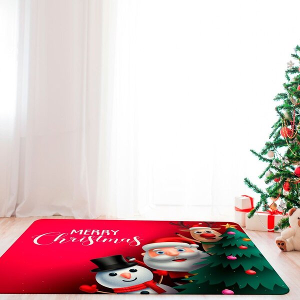 Tapete De Natal Para Sala Merry Christmas Único