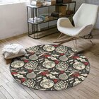 Tapete De Natal Redondo Elementos Natalinos