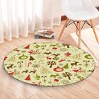 Tapete De Natal Redondo Elementos Natalinos