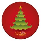 Tapete De Natal Redondo Feliz Natal Com Pinheiro