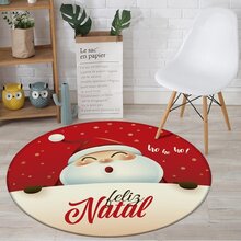 Tapete De Natal Redondo Feliz Natal Fofinho