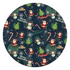 Tapete De Natal Redondo Multi Merry Christmas