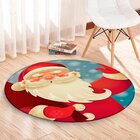 Tapete De Natal Redondo Papai Noel Fofinho