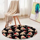 Tapete De Natal Redondo Pug Natalino