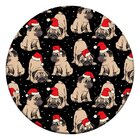 Tapete De Natal Redondo Pug Natalino