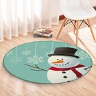 Tapete De Natal Redondo Snowman
