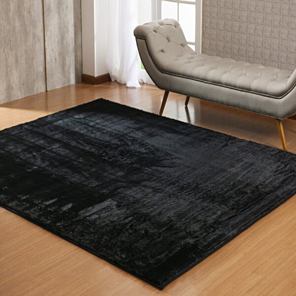 Tapete De Pele 1,00m X 1,50m Albany Niazitex Preto