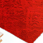 Tapete De Pelo Vermelho Decorativo Para Quarto Antiderrapante