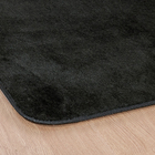 Tapete De Pelúcia Pequeno Preto Liso 68cm X 48cm Antiderrapan