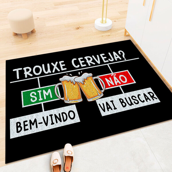 Tapete De Porta Entrada Capacho Antiderrapante Frases