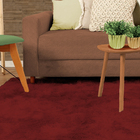 Tapete De Sala 150x100cm Macio Suave Vermelho Casen