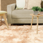 Tapete De Sala 200x150cm Peludo Aconchegante 4cm Bege Casen