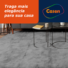 Tapete De Sala 200x150cm Peludo Aconchegante 4cm Cinza Casen