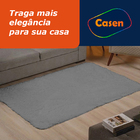 Tapete De Sala 200x250cm Macio Suave Cinza Casen