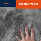 Tapete De Sala 300x200cm Peludo Aconchegante 4cm Cinza Casen