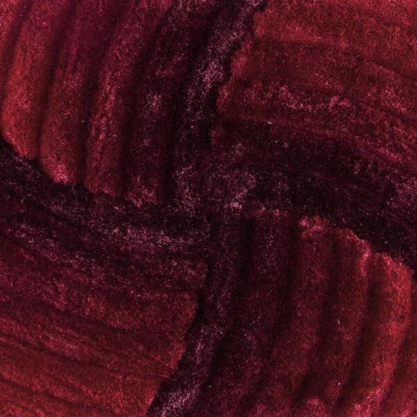 Tapete de Sala 3D  200 x 250 cm Star Pelo Alto Degrade Vermel