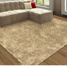 Tapete De Sala  Peludo Pelliccia 2,00mx2,40m Bege Claro Casen