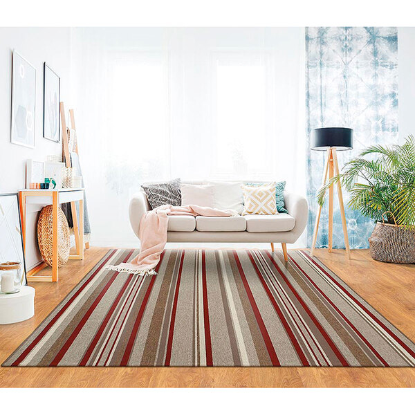 Tapete De Sala Decorativo Listrado Metrópole Antiderrapante 2