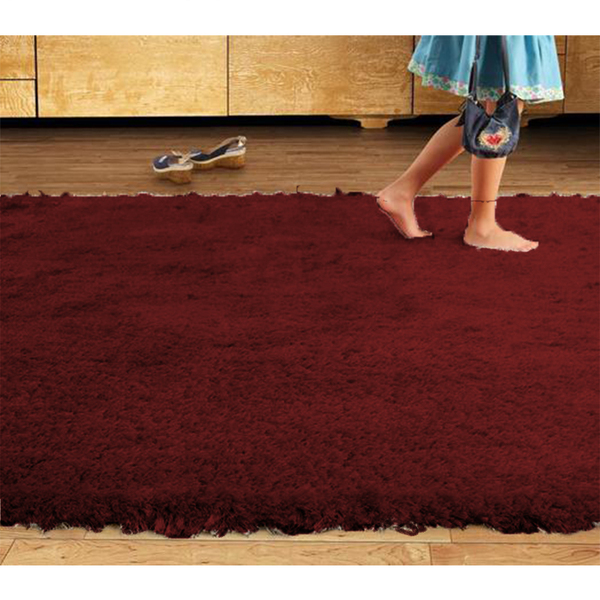 Tapete De Sala Fourrure 2,00mx2,40m Vermelho Casen