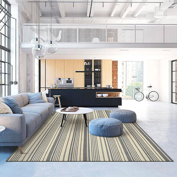 Tapete De Sala Listrado Metrópole Antiderrapante 2,50m X 2,00