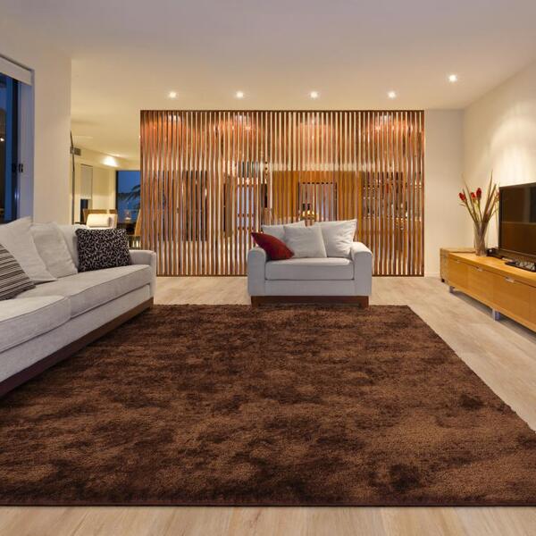 Tapete de Sala New Silk Marrom 1,00X1,50M - São Carlos