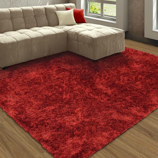 Tapete de sala vermelho Clearance