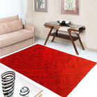Tapete De Sala Vermelho Pelo Longo Antiderrapante 1,40m X 1,0